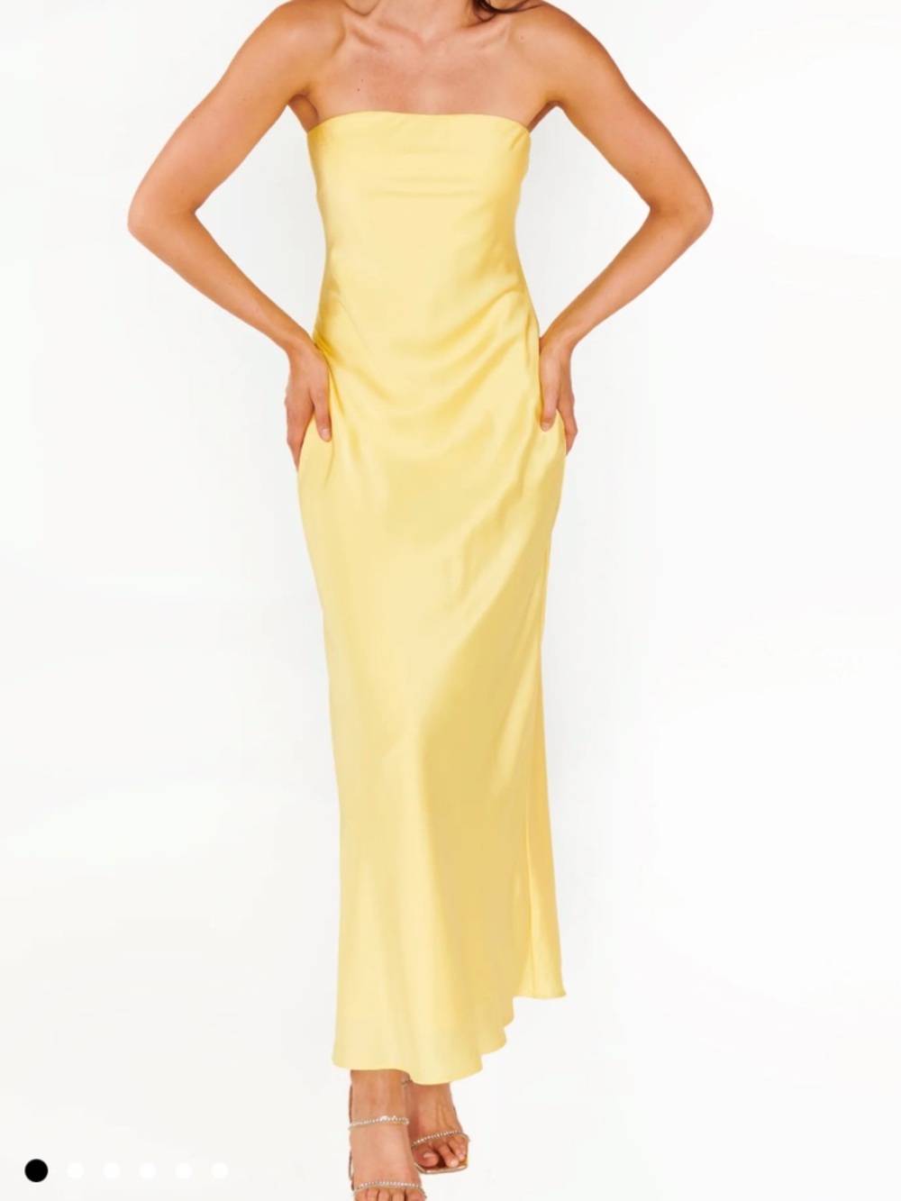 Show Me Your MuMu Yellow Strapless Taylor Tube Dress